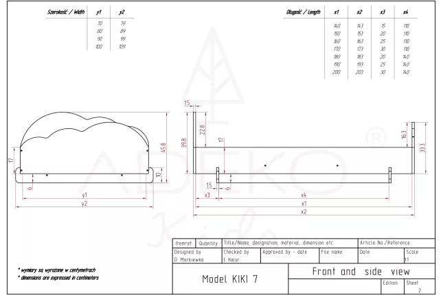 Łóżko pojedyncze KIKI 7